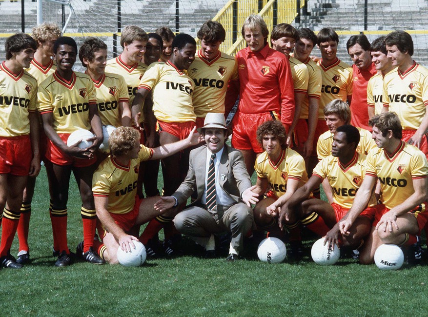 Rocketman fact vs. fiction, ELTON JOHN WITH WATFORD FOOTBALL TEAM